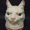 A Pot Smoking Cat Form Barbotine Old St Clement Faience