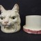 A Pot Smoking Cat Form Barbotine Old St Clement Faience