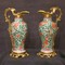 Pair of ewers China Kangxi period gilt bronze mounts