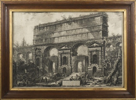 винтажные настенные гравюры колизей и триумфальная арка, 18 век