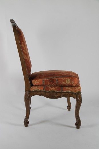 антикварные кресла в стиле регенства из бука и ткани, 18 век