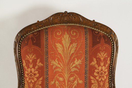 старинные кресла в стиле регенства из бука и ткани, 18 век