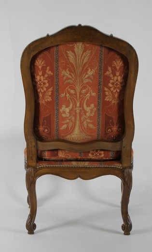 парные кресла регенства из бука и ткани, 18 век, антиквариат