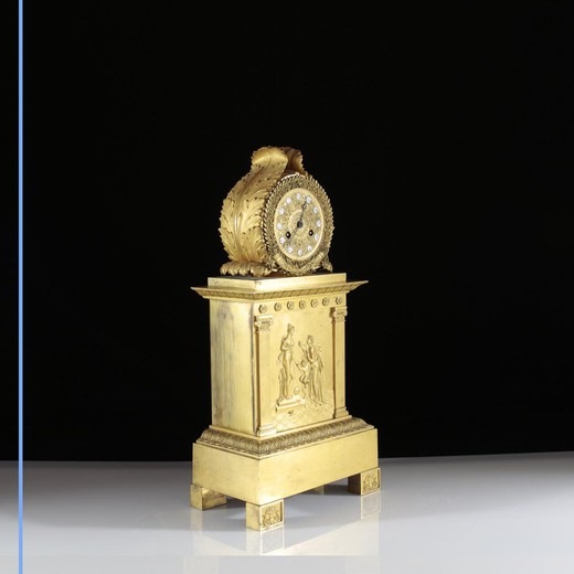 старинные напольные часы из бронзы, 19 век