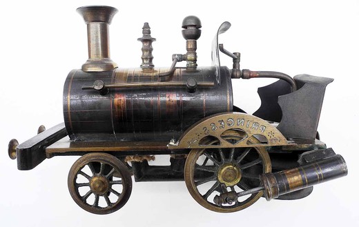 старинный паровоз princess из металла, 19 век