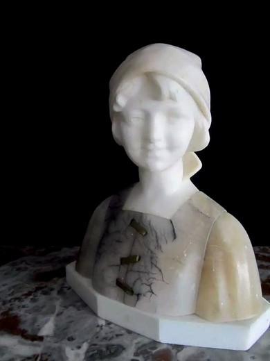 винтажная мраморная скульптура женщины, 19 век