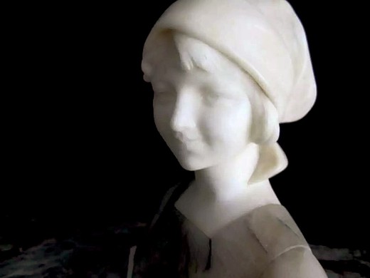 антикварная скульптура женщины из мрамора, 19 век