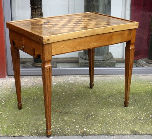 старинная мебель - игральный стол для шашек и шахмат, 18 век