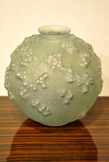 винтажная ваза из стекла в стиле ар-деко, 20 век