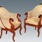 antique mahogany pair of armchairs