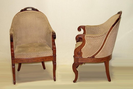 антикварные кресла из красного дерева, 19 век