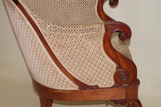 старинные кресла из красного дерева, 19 век