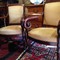 pair of antique mahogany armchairs