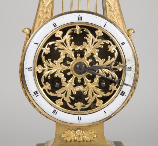 винтажные настольные часы из бронзы с золочением, 19 век