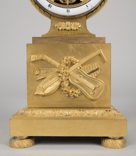 антикварные бронзовые часы с золочением, 19 век