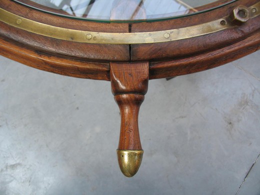 старинный барный стол из дерева и железа, 19 век
