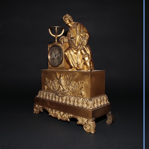 старинные бронзовые часы галилео галилей, 19 век