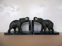 Старинные книжные подставки «Слоны»