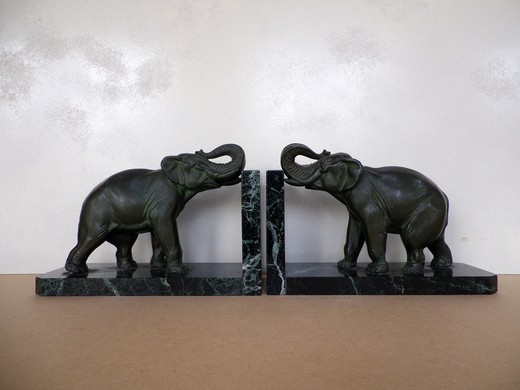 антикварные подставки для книг слоны из мрамора, 20 век