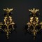 antique pair of bronze wall sconces