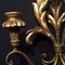 antique pair of bronze wall sconces