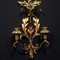 antique pair of bronze wall sconces