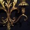 antique pair of bronze wall sconces