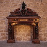 Antique fireplace in the Renaissance style