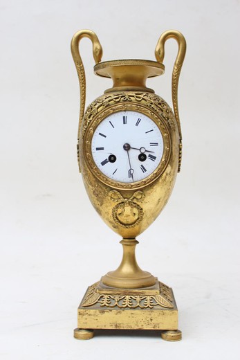 старинные часы из золоченой бронзы, ампир, 19 век