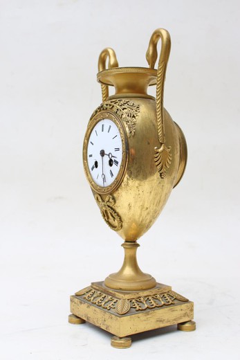винтажные часы из золоченой бронзы, ампир, 19 век
