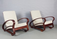 Pair Of Armchairs Colonial "Art Deco"
