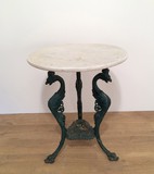 Antique gueridon marble top table