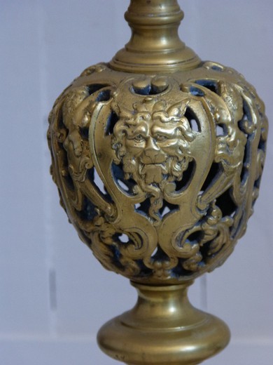 старинные бронзовые таганы для камина, 19 век, наполеон 3