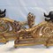 Pair of antique gilt bronze andirons