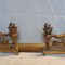 Pair of antique gilt bronze andirons