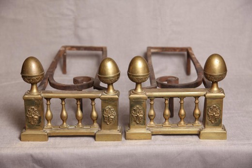 антикварные бронзовые таганы для камина 18 век