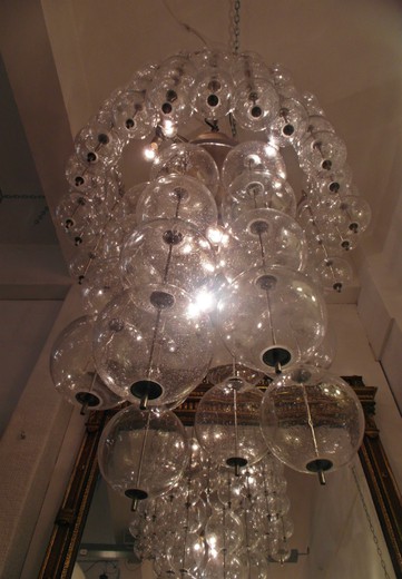 big glass chandelier antique