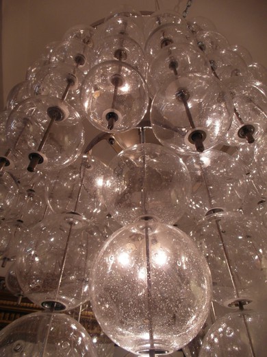 large vintage glass chandelier