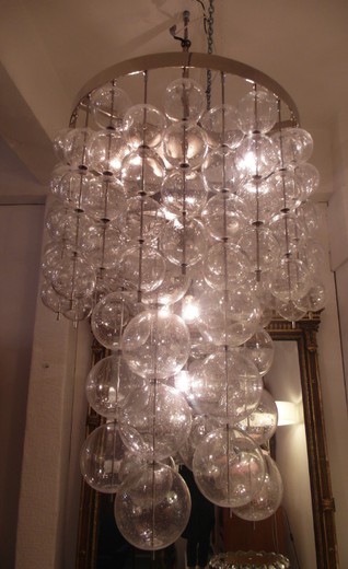 huge antique glass chandelier
