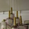 Brass, opaline and plexi ceiling light 70'