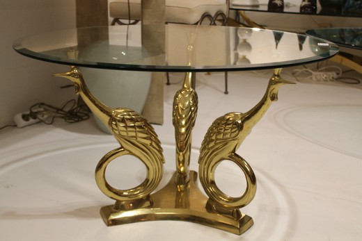 антикварный кофейный столик птица