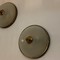 Pair of brass and opaline wall lamps