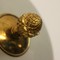 Pair of brass and opaline wall lamps