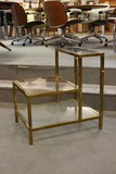 Brass and glass side table