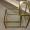 Brass and glass side table