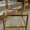 Brass and glass side table