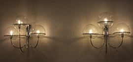 Pair of art-deco wall lamps