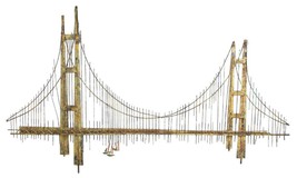 Wire Brooklyn bridge sculpture, Curtis Jere