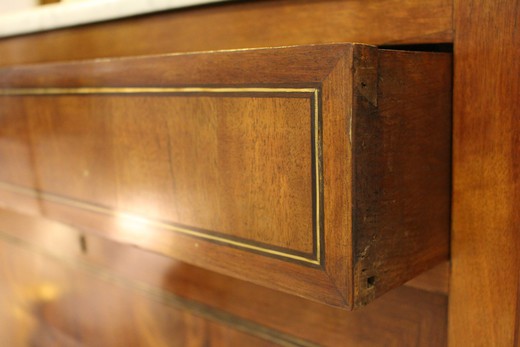 мебель антик - деревянный секретер 19 века с мрамором