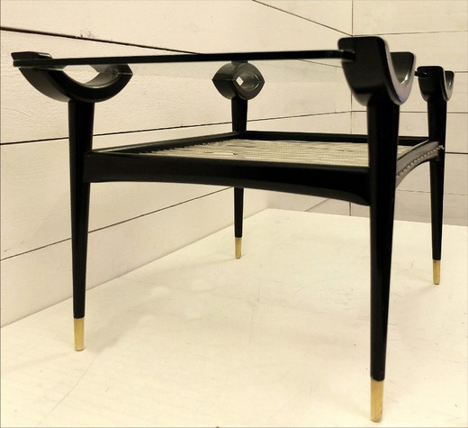 винтажная мебель - итальянский кофейный стол со стеклом